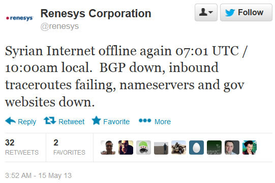 syria-again-this-week-suffered-the-internet-access-interrupt-fault